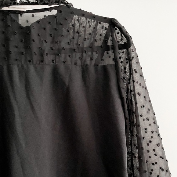 ZARA Swiss Dot Contrast Dress - Picture 9 of 11